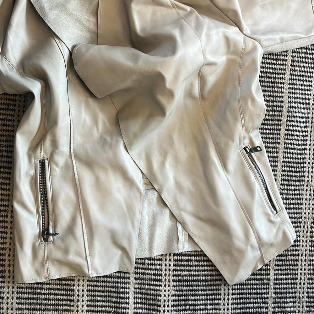 Aqua fake leather jacket perfect condition beige